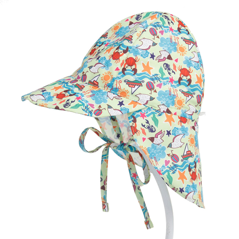 UPF50 + Uv Toddler Infant Kid Sun Cap Summer Outdoor Baby Girls Boys Holiday Cute Cartoon Beach Quick-Dry Hat