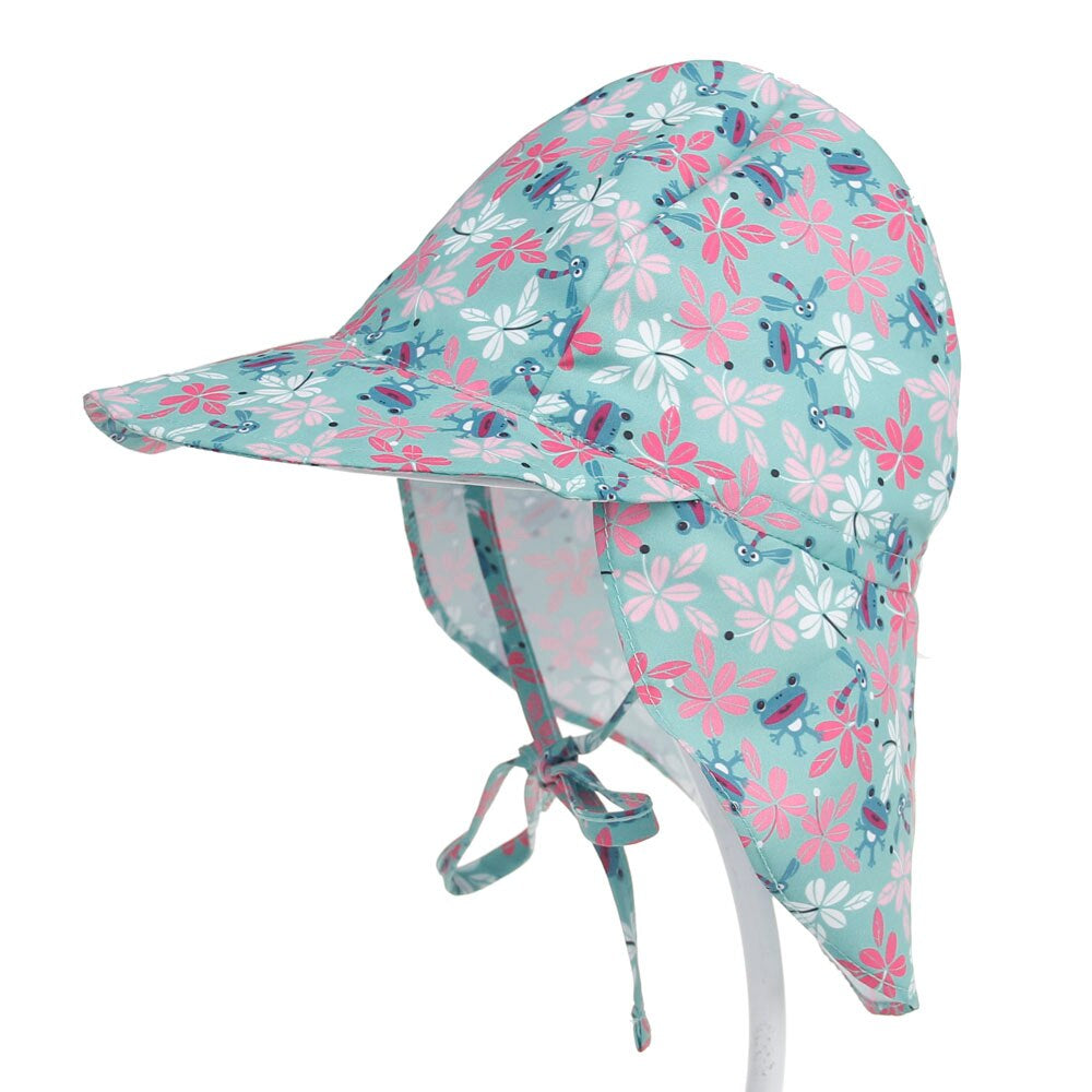 UPF50 + Uv Toddler Infant Kid Sun Cap Summer Outdoor Baby Girls Boys Holiday Cute Cartoon Beach Quick-Dry Hat